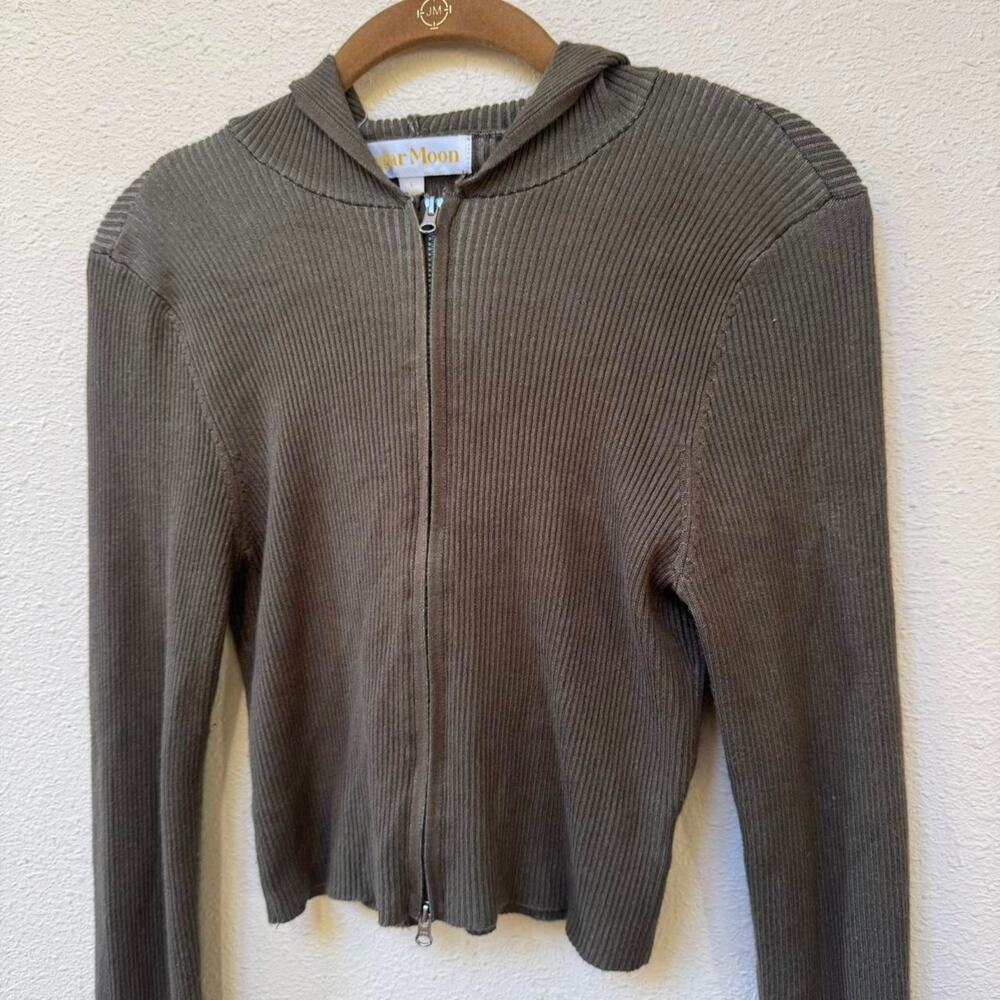 Olive green double zip ribbed - Picture 5 of 8